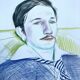 Affiche Portrait de Jacques de Bascher, David Hockney 1975