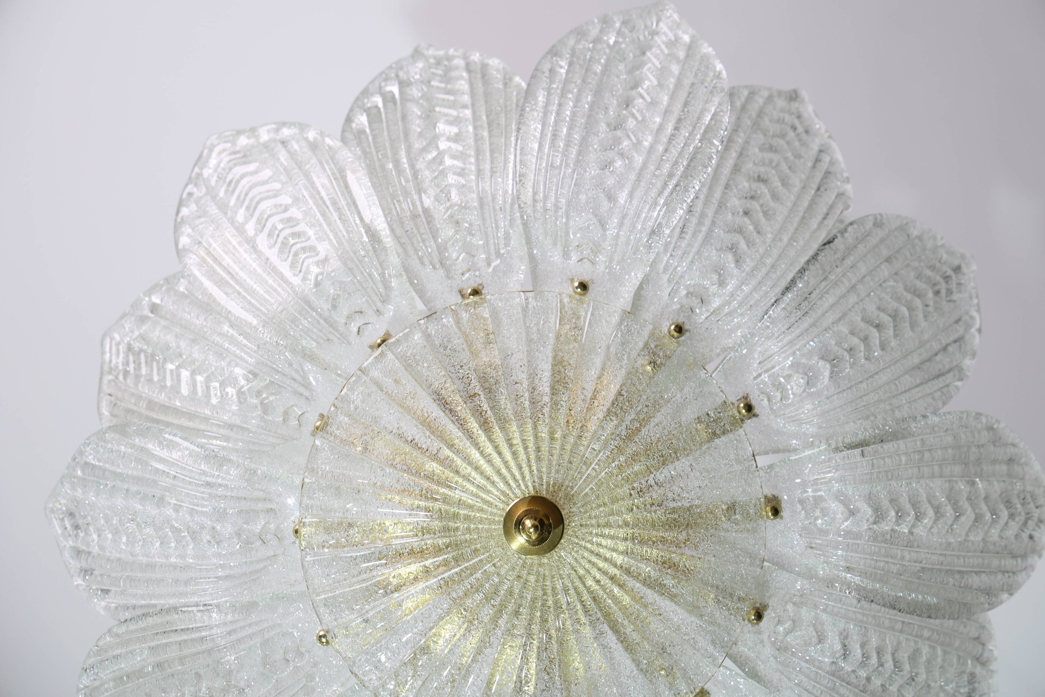 Como, Italian Murano Glass Ceiling Light or Flush Mount, 1980s