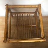 Table basse bambou et verre