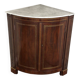 Encoignure en acajou et marbre blanc de Carrare, vers 1800