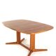 Large oval extendable dining table Gudme Danish design in teak - restored
