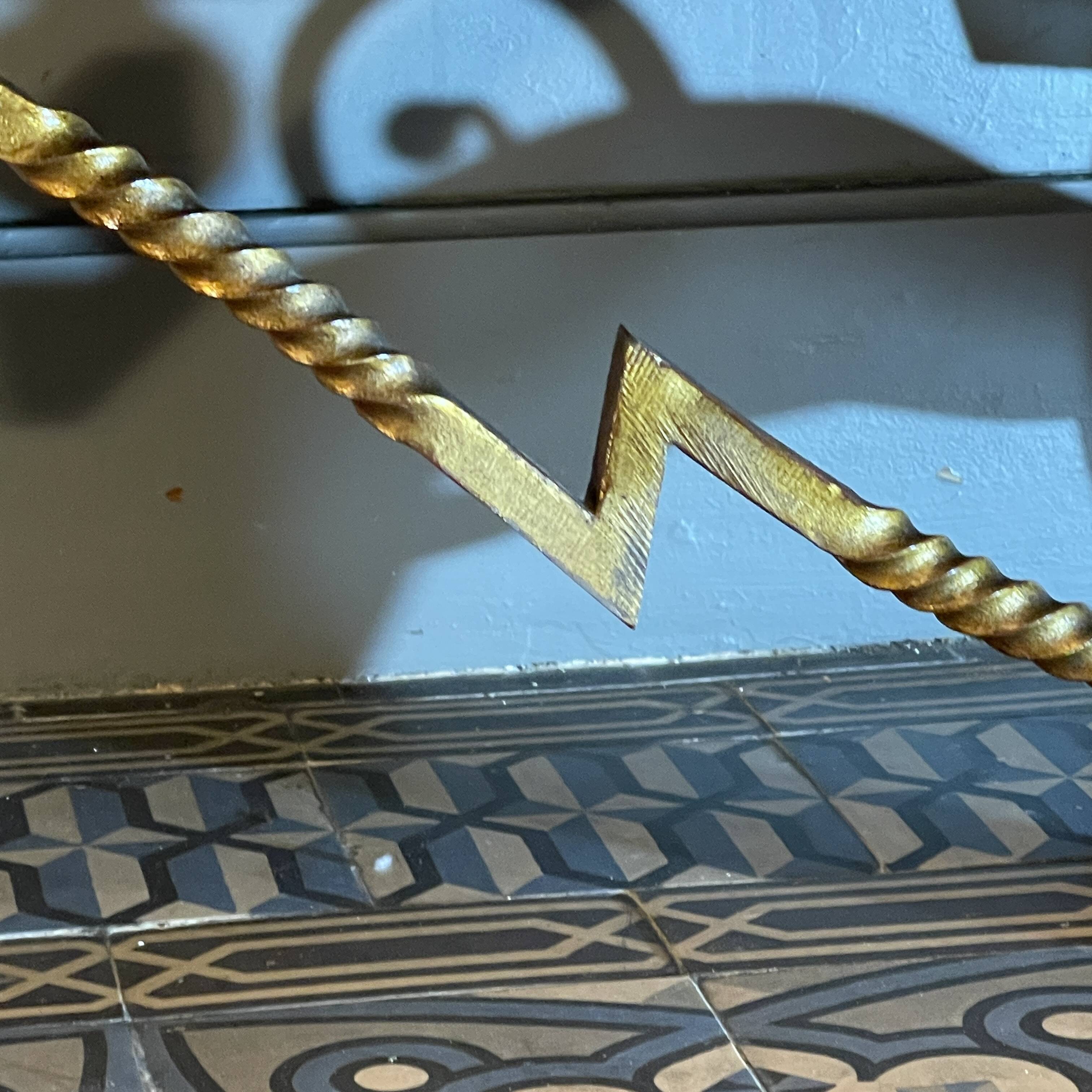 Art Deco sideboard or bar furniture, various veneers, bronze and ironwork, c