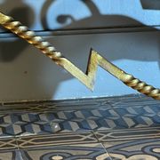 Art Deco sideboard or bar furniture, various veneers, bronze and ironwork, c