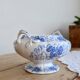 Small vintage vegetable dish English faience Feldspath