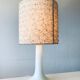 Lampe vintage blanche opaline
