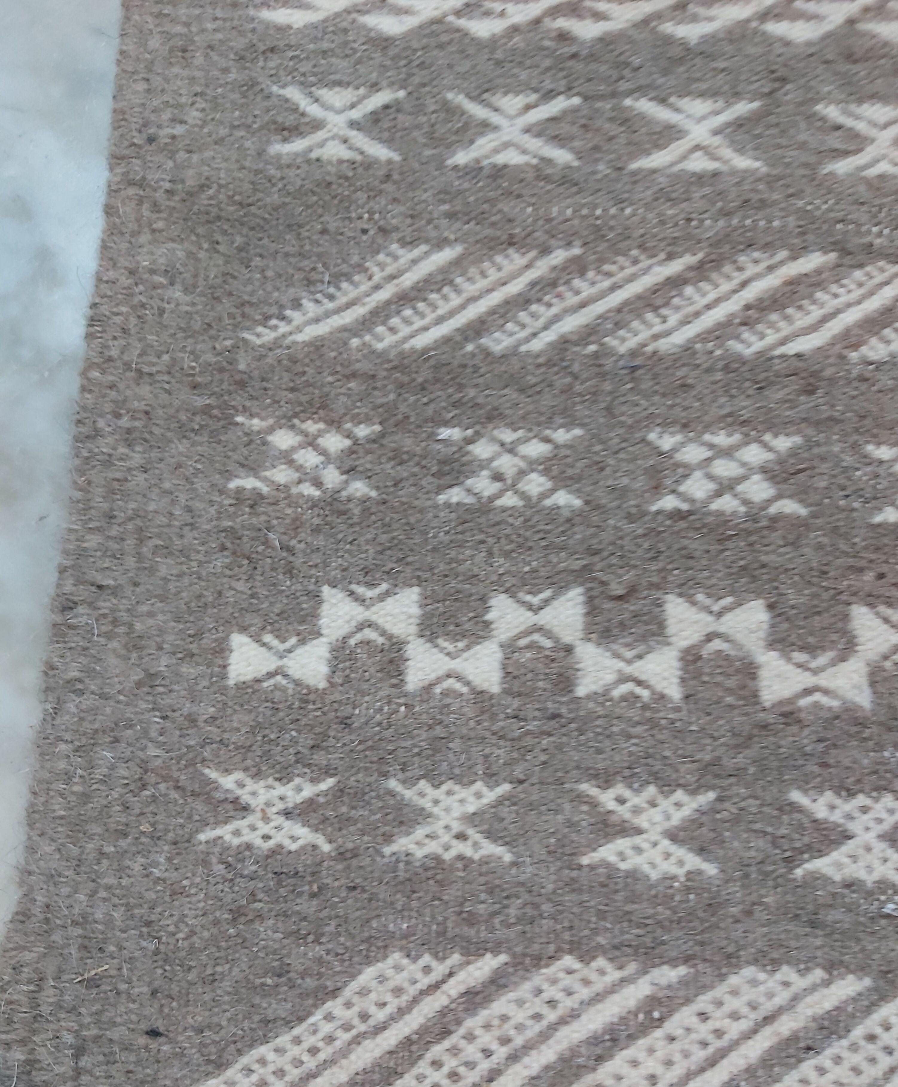 Handmade gray carpet 56x100cm