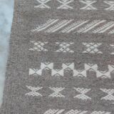 Handmade gray carpet 56x100cm