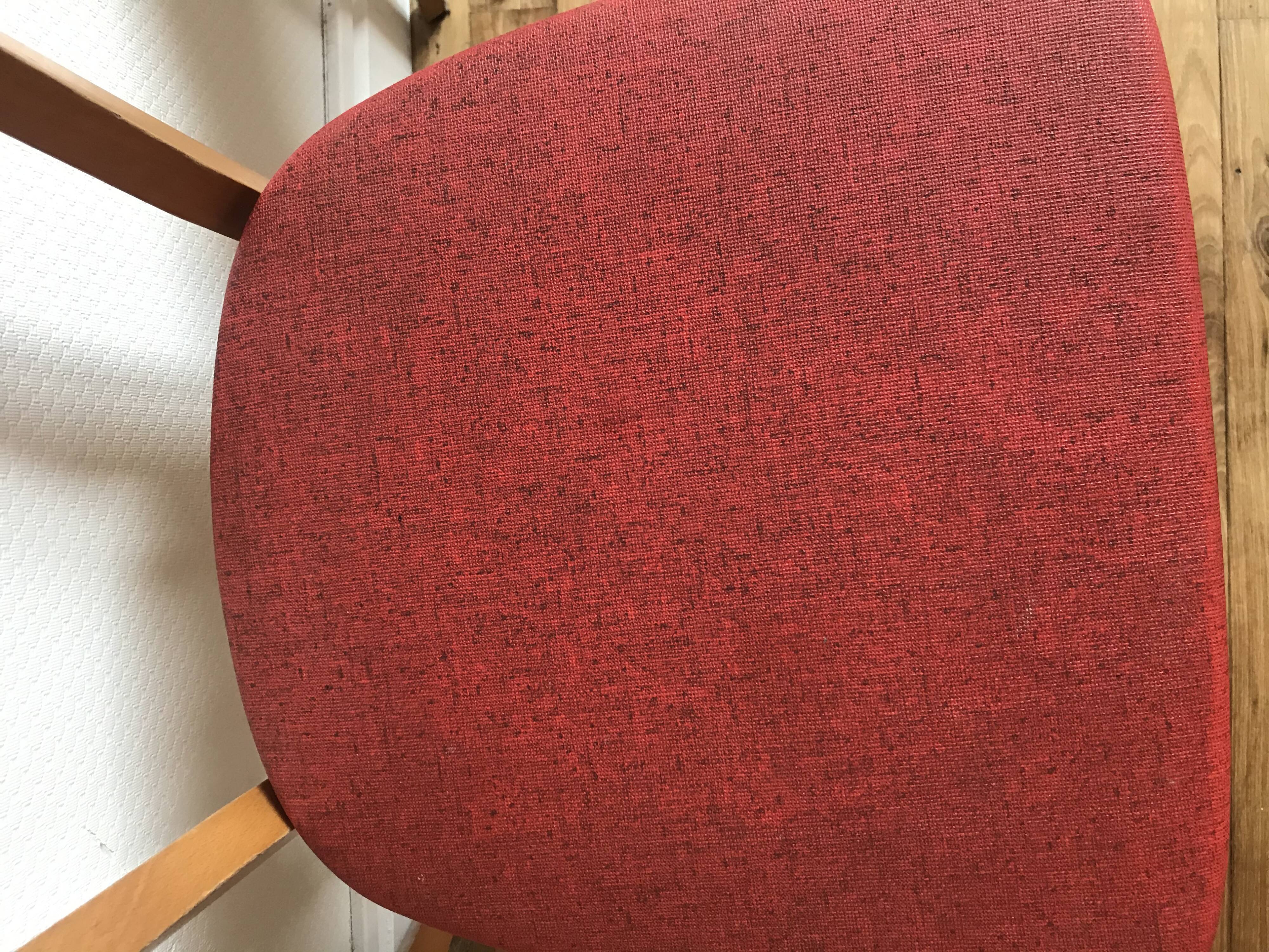 Series of red chairs