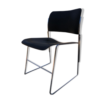 David rowland chair 404, black and steel to restore