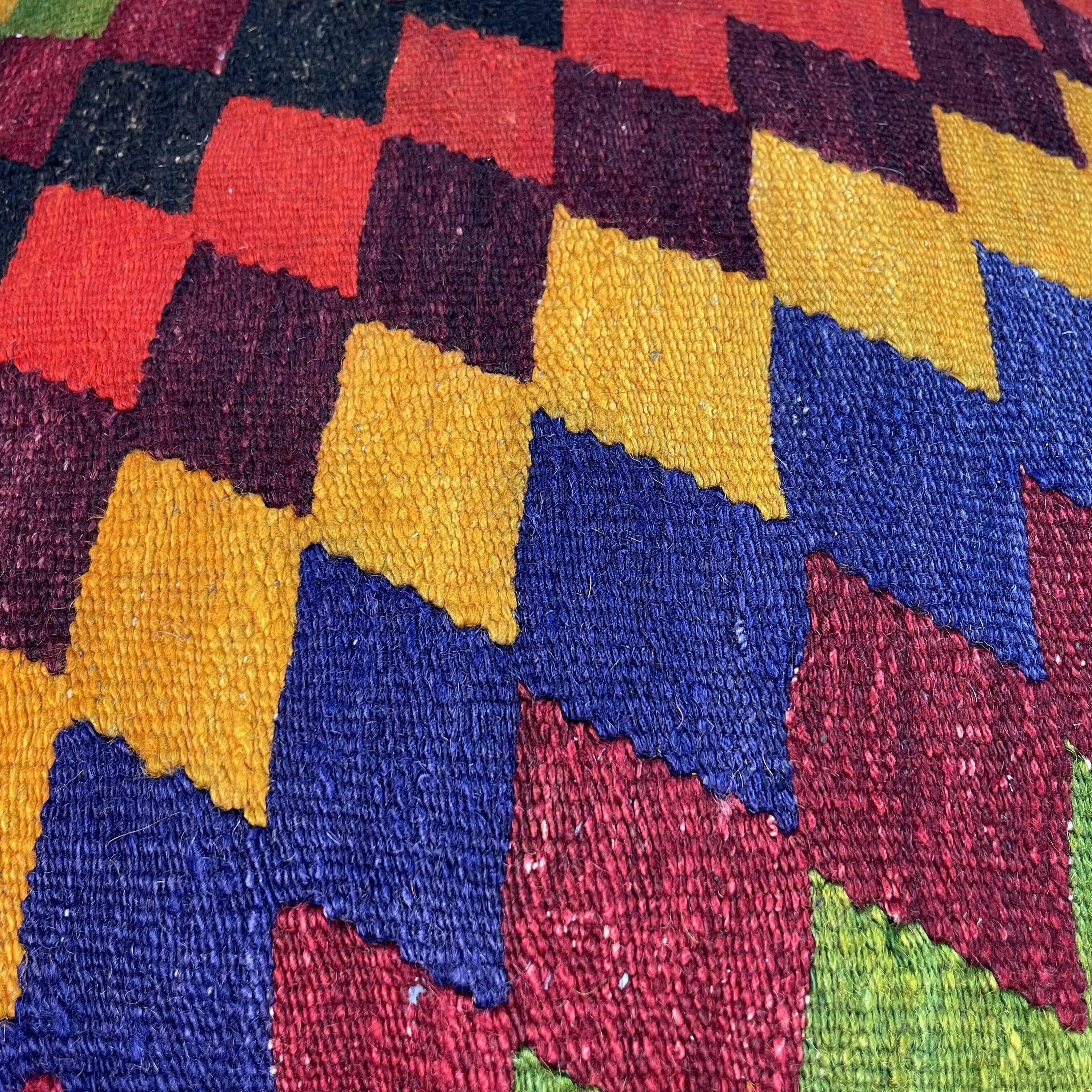 Vintage turkish kilim cushion cover , 55 x 55 cm