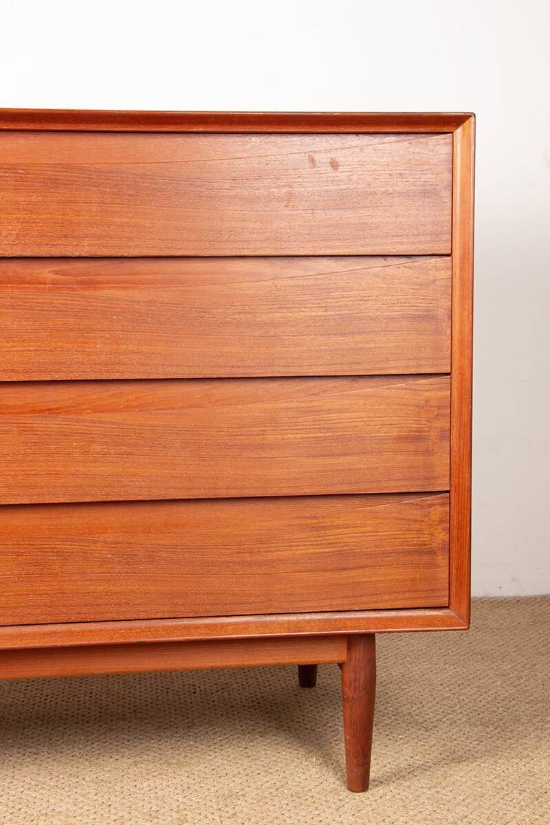 Commode Danoise en Teck, 4 tiroirs par Arne Vodder pour Sibast 1960.