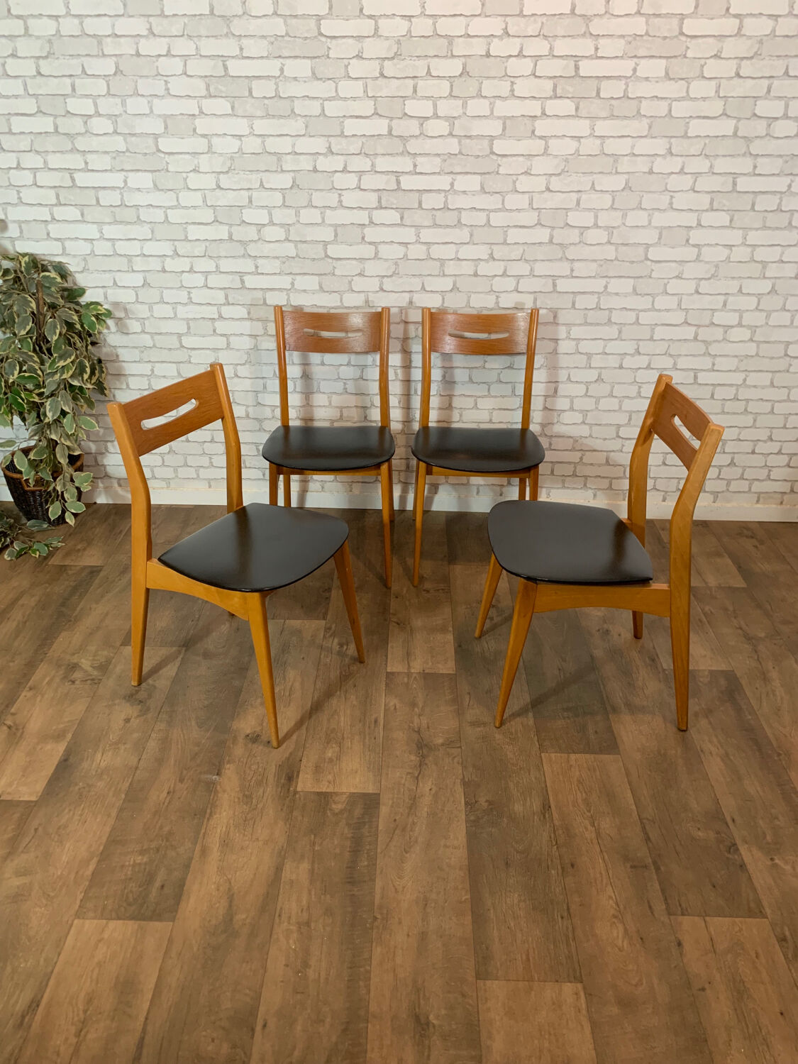 4 vintage Scandinavian style chairs