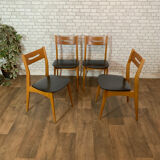 4 chaises vintages style scandinave