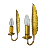 Pair of "leaf" sconces by Ferro Arte, Spain, 1960