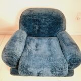 Pair of armchair - vintage - 1960s / 70s - petrol blue color.