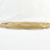 Vintage round rattan mirror