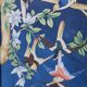 Wooden screen painted hand decorating birds