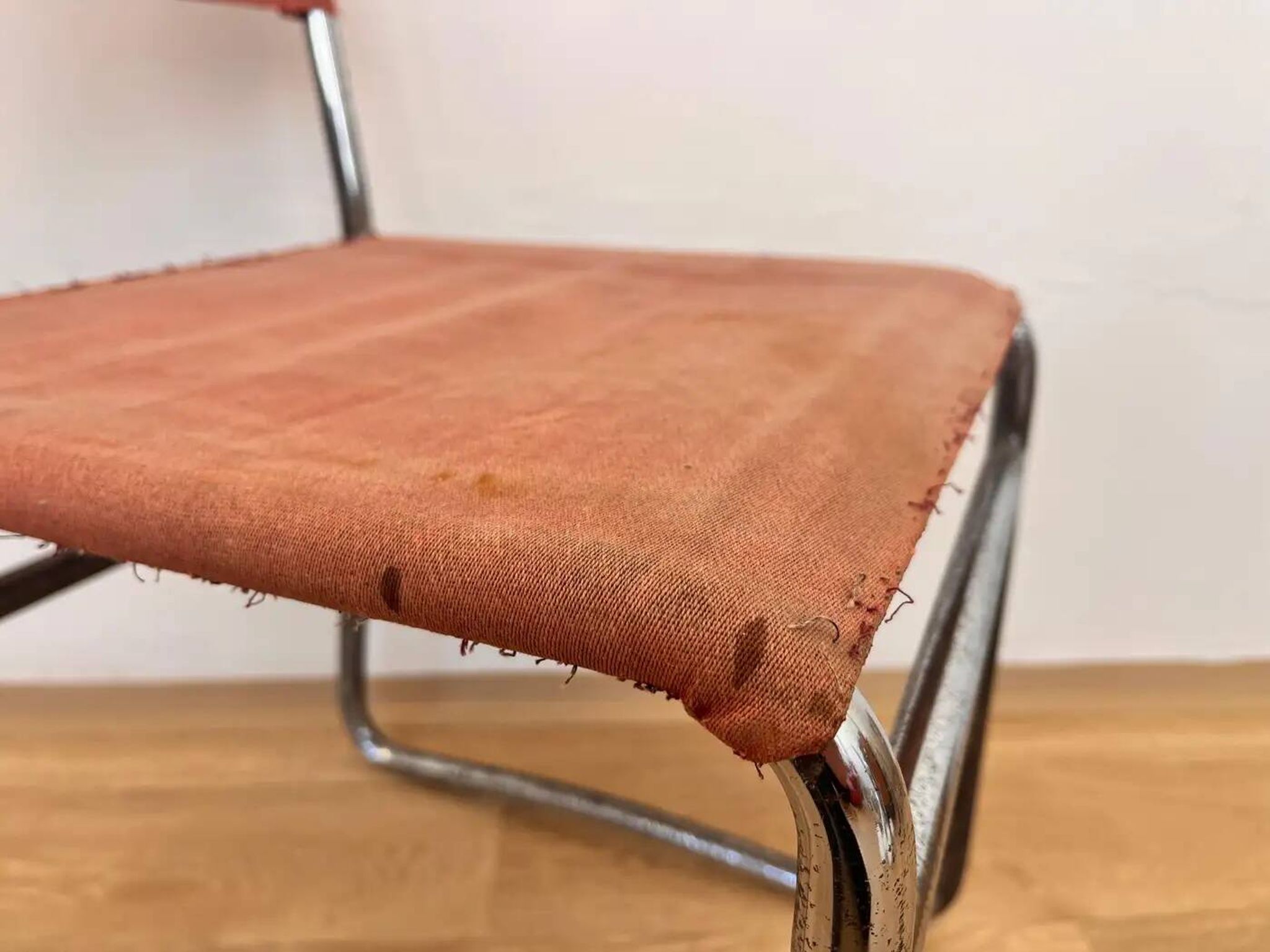 Tubular steel chrome Bauhaus chair by Hynek Gottwald - 1930 (Eisengarn)