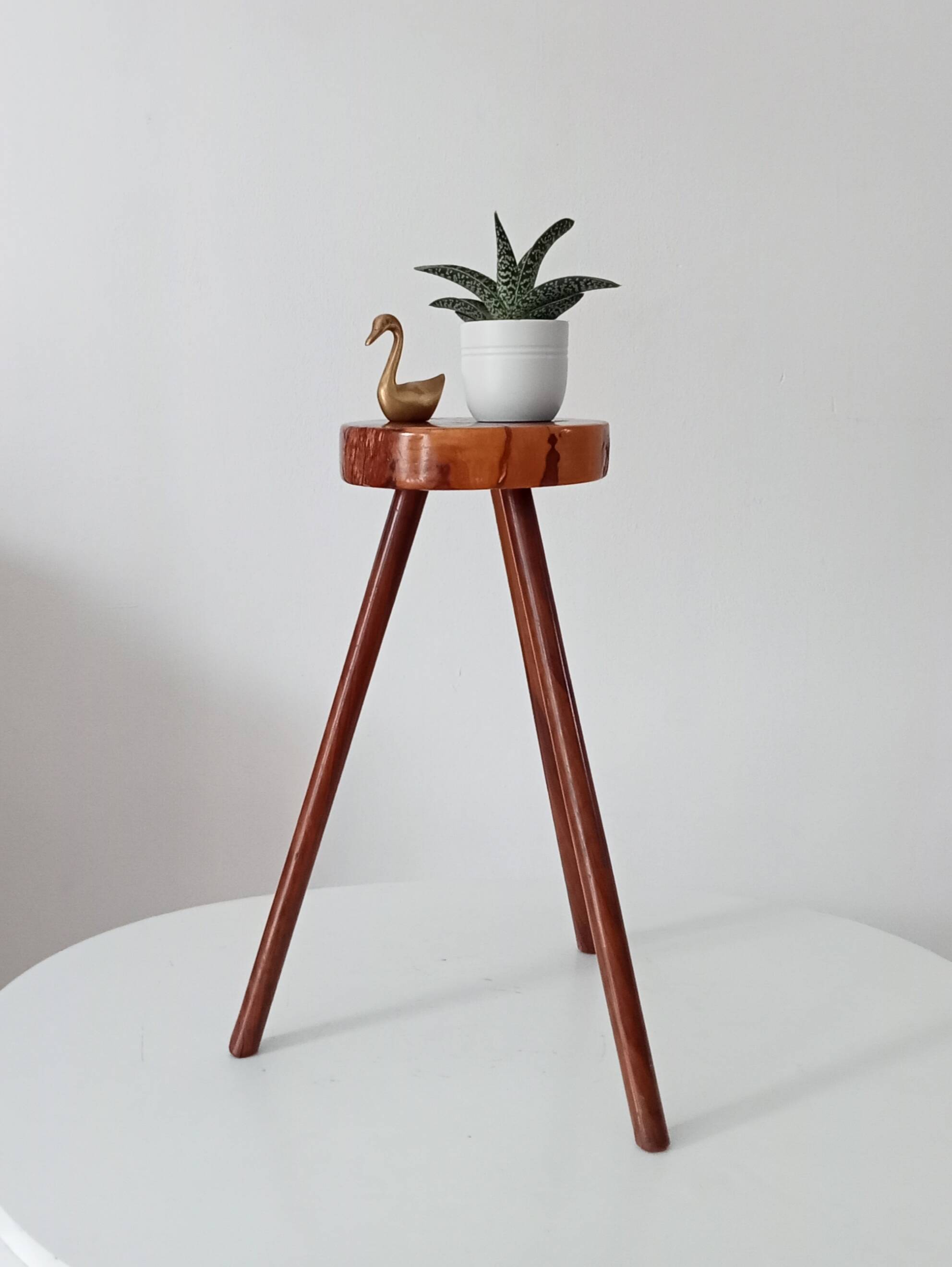 Brutalist tripod stool from the 1960s.