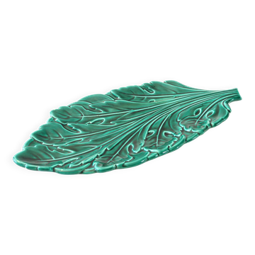 Plat en céramique feuille