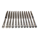 12 dessert knives with silver-plated metal handles, silversmith Ercuis Valencay