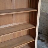 Open bookcase in chene