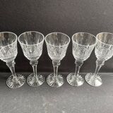5 Water glasses – Mouth-blown and hand-cut crystal