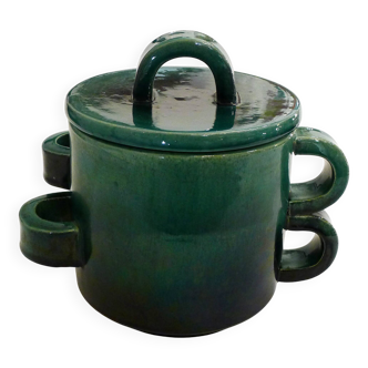 Large covered pot L. Giraud Vallauris mid-century