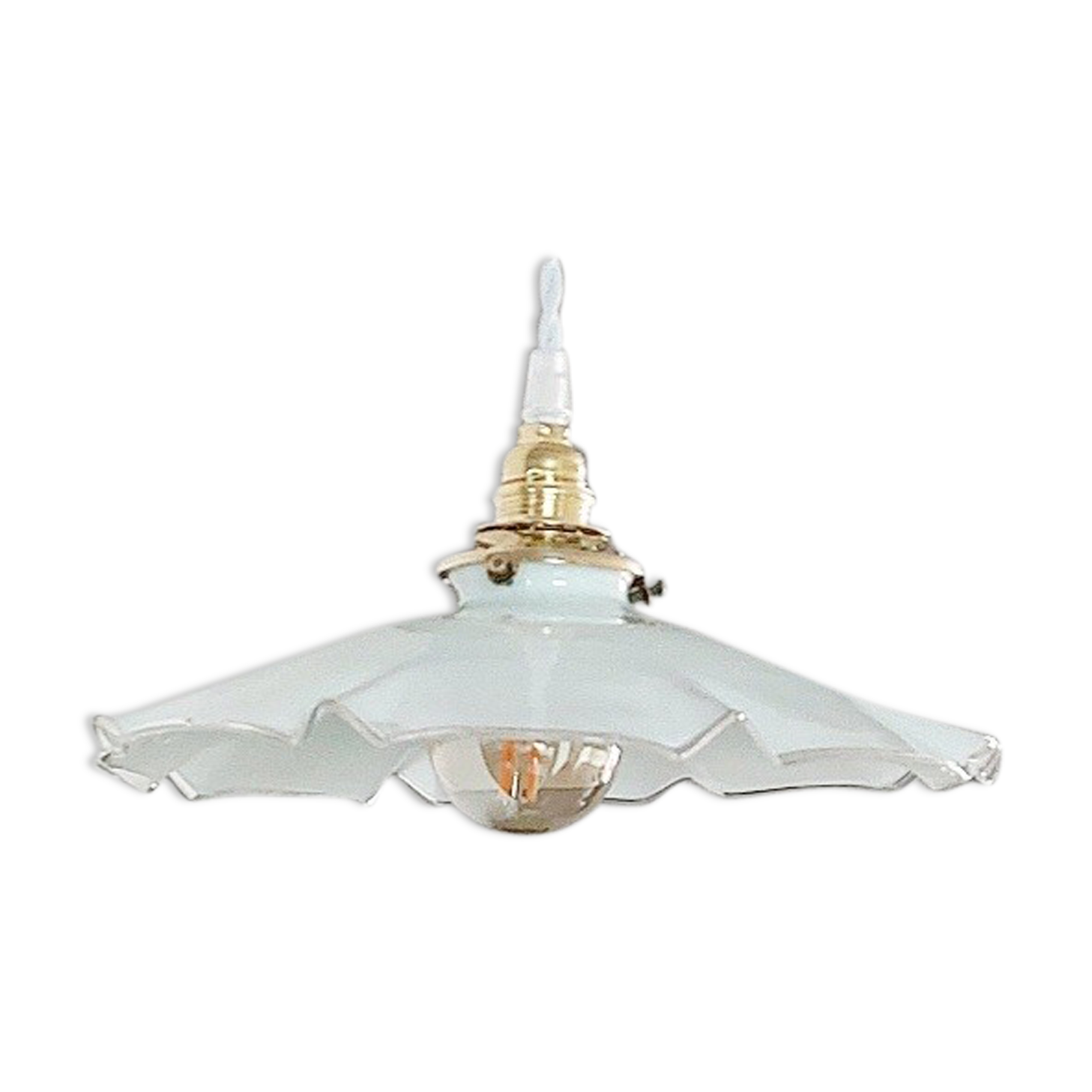 Vintage opaline pendant lamp