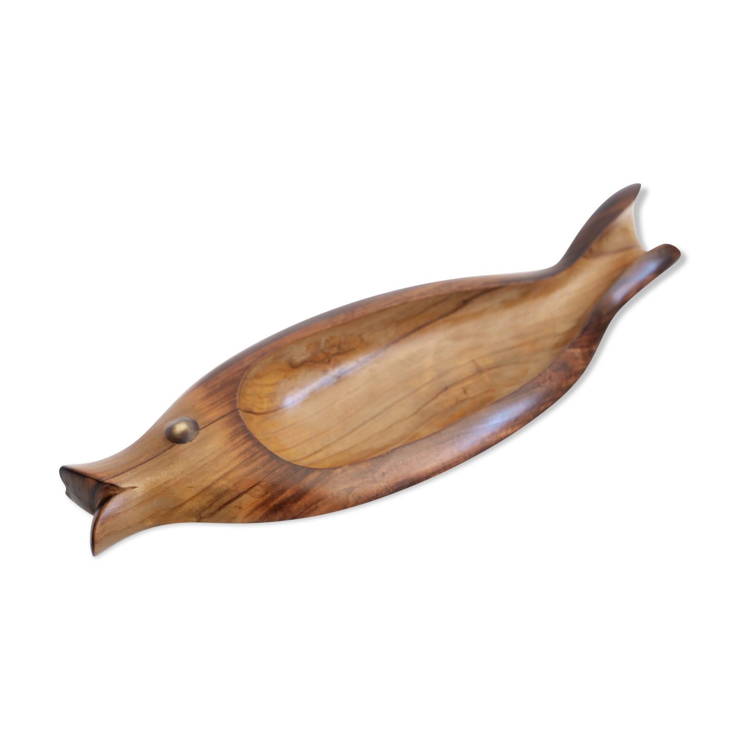 Zoomorphic wooden dish fish
