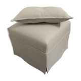 Pouf and its Sanderson cotton cushion