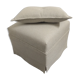Pouf and its Sanderson cotton cushion