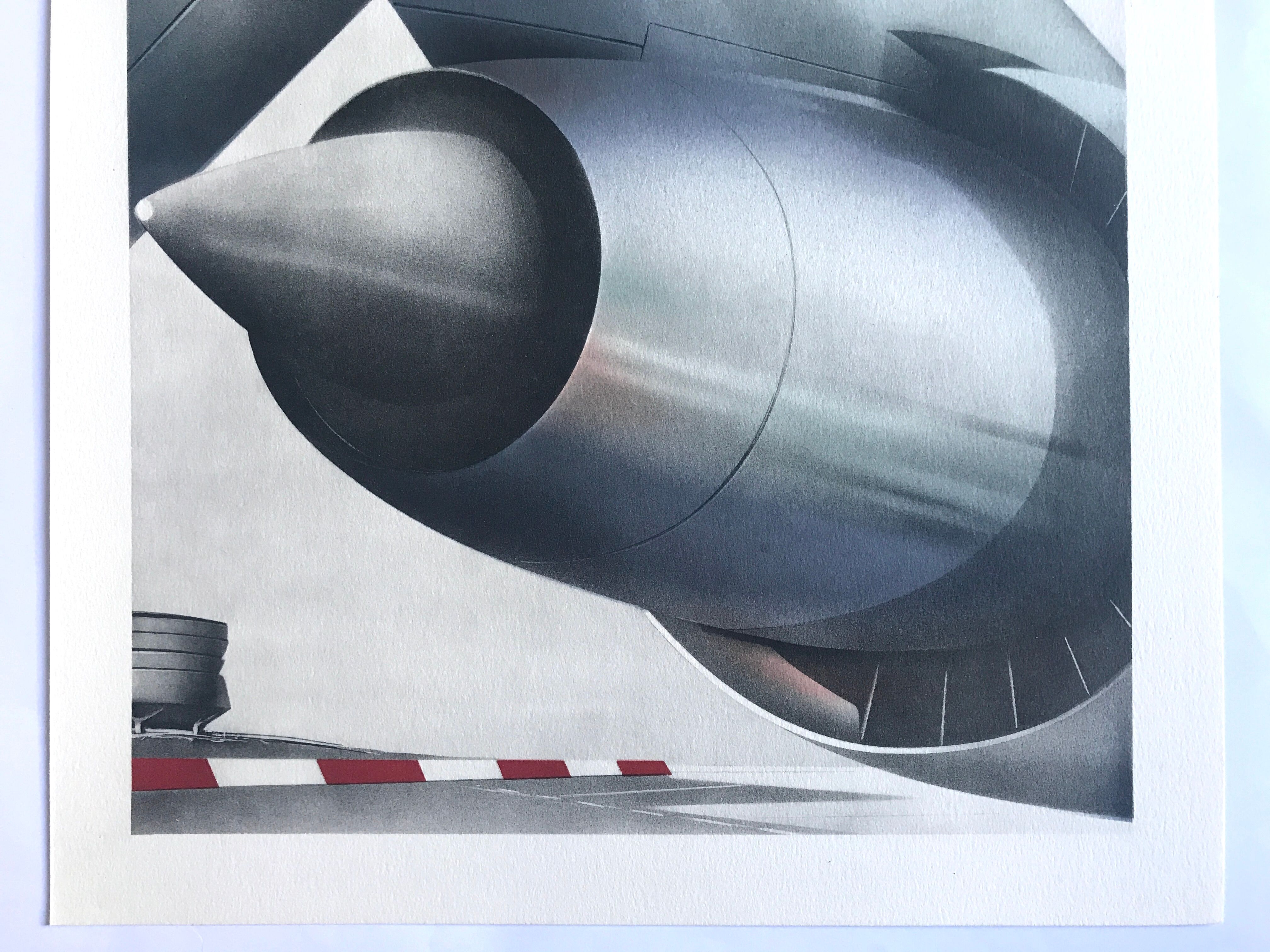 Original lithograph by Peter Klasen, Aerodrome, 1978