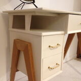 Vintage desk with compass feet