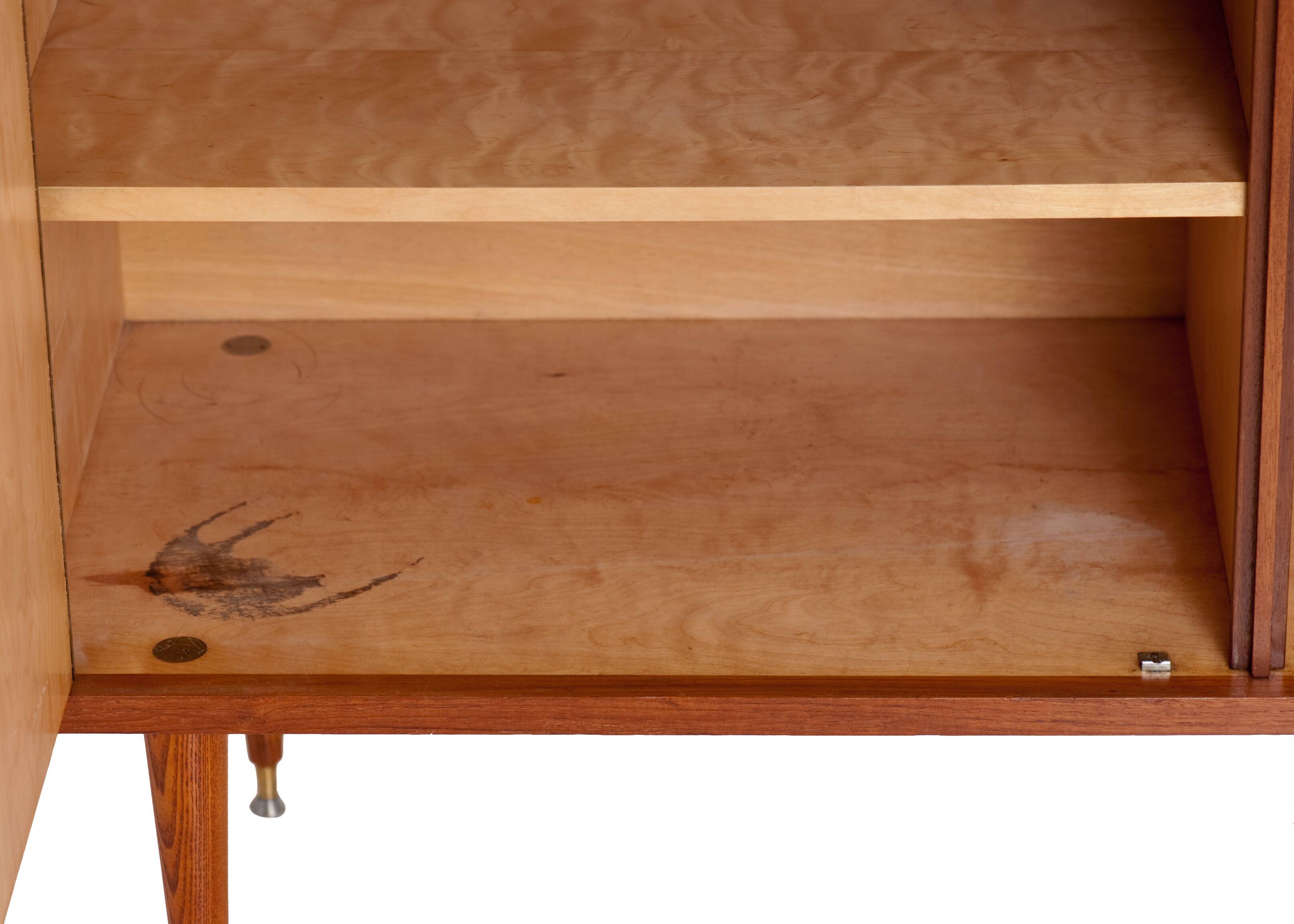 Teak sideboard with 4 drawers and 2 doors, 1960s