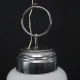 Vintage Mazzega space age chandelier in chrome and murano glass. Italy 1960