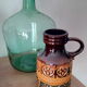 West Germany enamelled ceramic handle vase