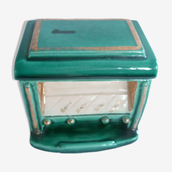 Rare ceramic box "le chevrel" in the shape of radio 50's