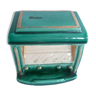 Rare ceramic box "le chevrel" in the shape of radio 50's