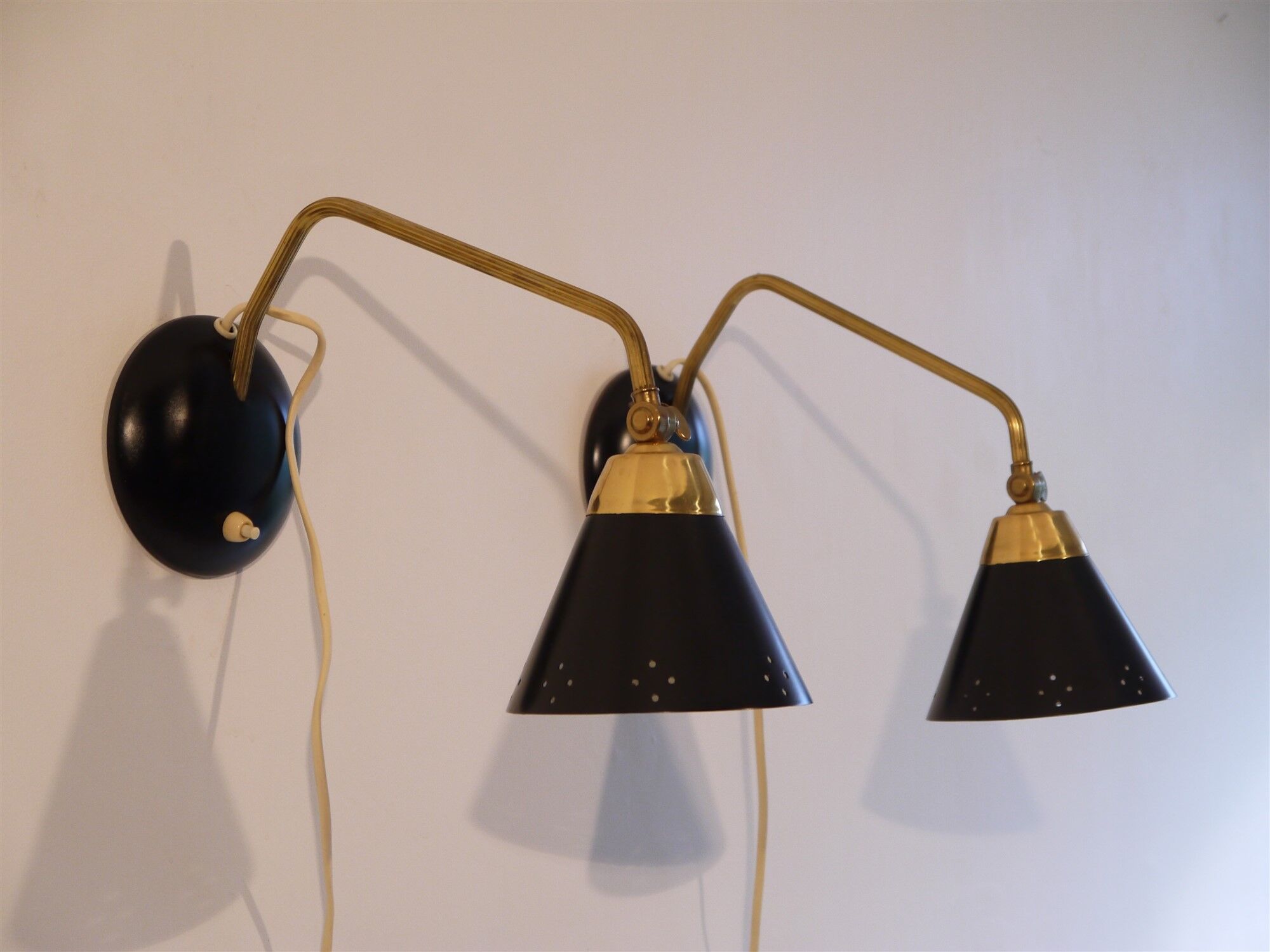 Pair of Scandinavian lamps or wall light 1960