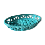 Vintage Vallauris woven ceramic dish