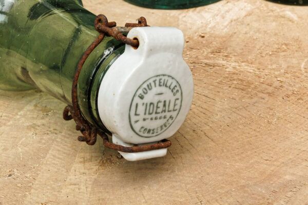 Lot de 4 bouteilles de conserve en verre L'idéal