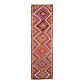 Tapis Kilim Vintage Rose Orange 3x12 105x377Cm SK 34621