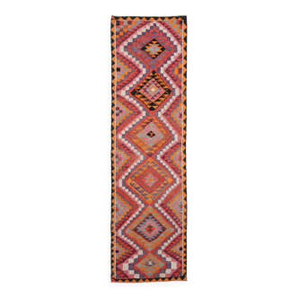Tapis Kilim Vintage Rose Orange 3x12 105x377Cm SK 34621