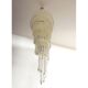 Clear quadriedro murano glass twister chandelier