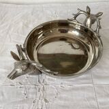 Silver plate with deer heads