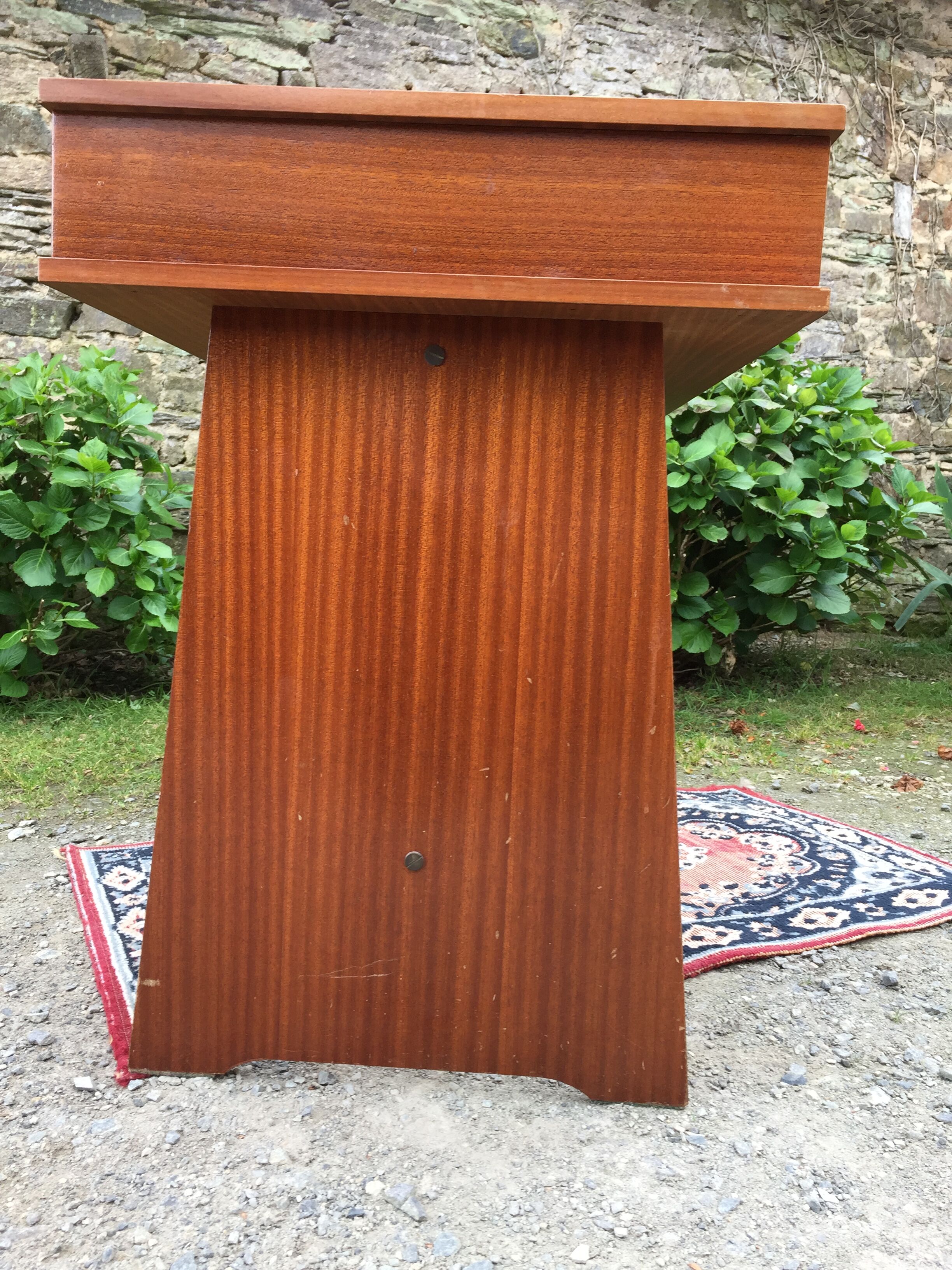 Bureau marine vintage en teck à 2 tiroirs