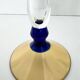 Pair of Transparent Murano Glass Flutes with Colored Details, Italy, 1980s