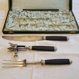 Ebony leg of lamb cutlery service, late 19th century