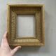 Thick old golden frame 26x23cm